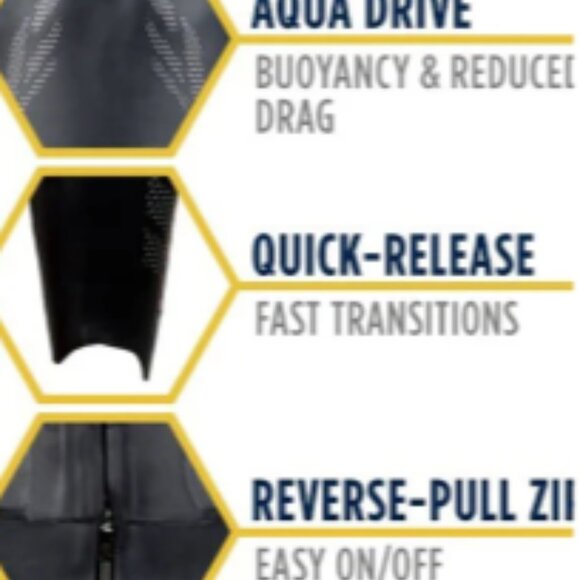 Michael Phelps  Women/Teen Pursuit 2.0 Fullsleeve Triathlon Wetsuit - Black/XXS - Picture 4 of 7